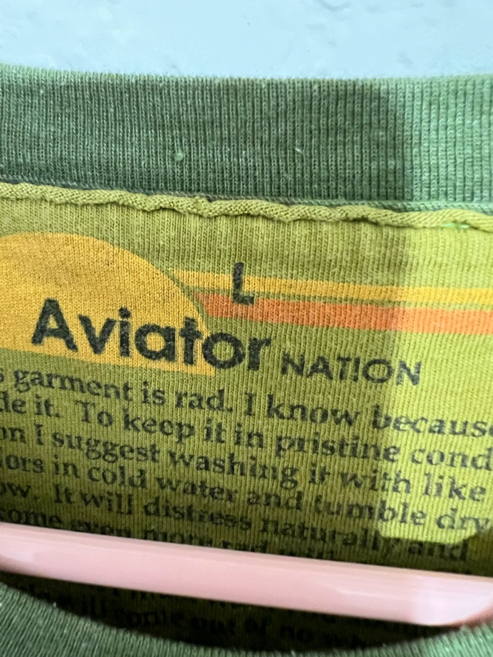 Aviator Nation Camo Cropped Boyfriend Tee Las Vegas size L - Picture 3 of 4